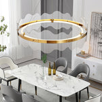 Acrylic Wave Chandelier Modern LED Pendant Light for Dining Room and Living Room