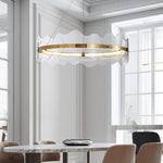 Acrylic Wave Chandelier Modern LED Pendant Light for Dining Room and Living Room