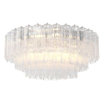 Eloria Glass Semi-Flush Ceiling Light in Gold Finish