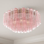 Eloria Glass Semi-Flush Ceiling Light in Gold Finish