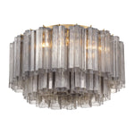 Eloria Glass Semi-Flush Ceiling Light in Gold Finish