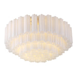 Eloria Glass Semi-Flush Ceiling Light in Gold Finish