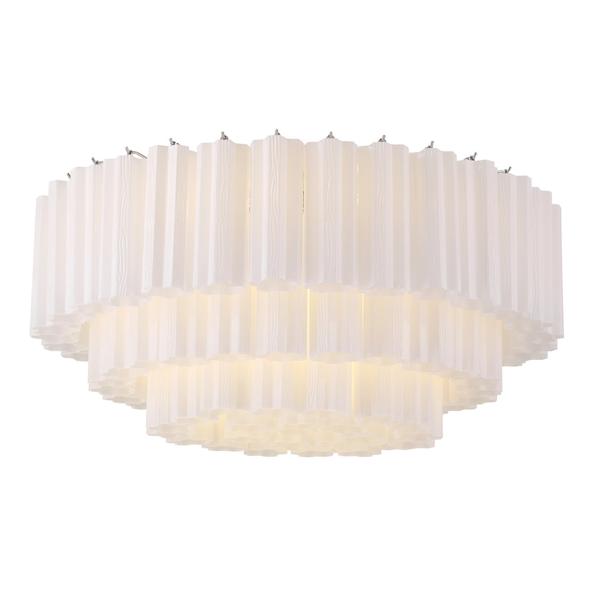 Eloria Glass Semi-Flush Ceiling Light in Gold Finish