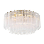 Eloria Glass Semi-Flush Ceiling Light in Gold Finish