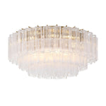 Eloria Glass Semi-Flush Ceiling Light in Gold Finish