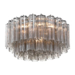 Eloria Glass Semi-Flush Ceiling Light in Gold Finish