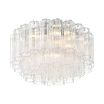 Eloria Glass Semi-Flush Ceiling Light in Gold Finish