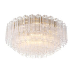 Eloria Glass Semi-Flush Ceiling Light in Gold Finish