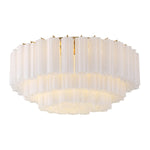 Eloria Glass Semi-Flush Ceiling Light in Gold Finish