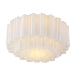 Eloria Glass Semi-Flush Ceiling Light in Gold Finish