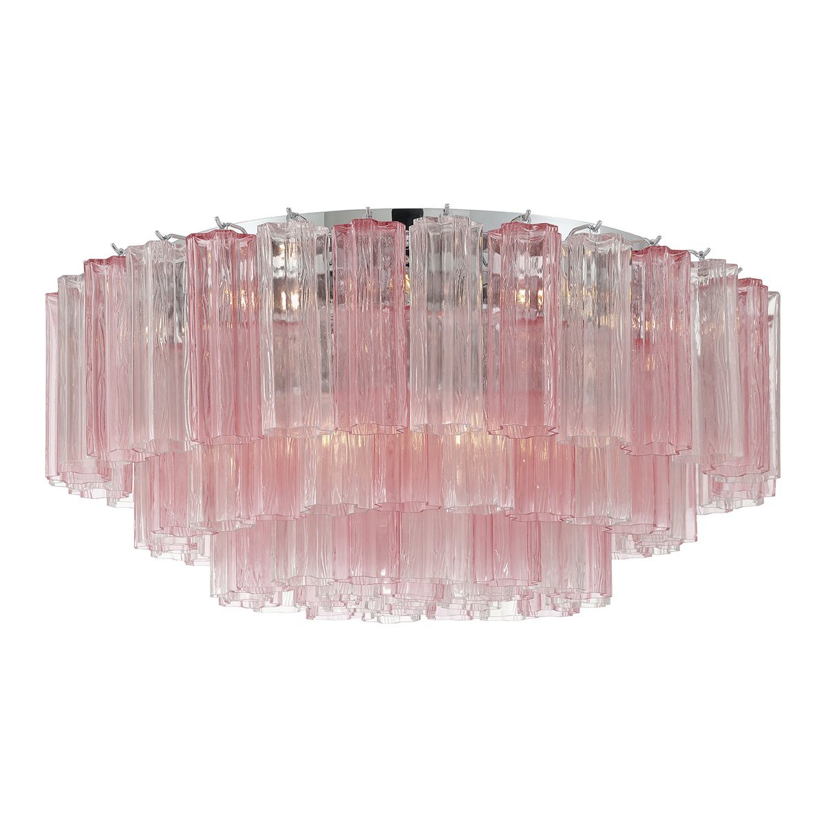Eloria Glass Semi-Flush Ceiling Light in Gold Finish