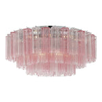 Eloria Glass Semi-Flush Ceiling Light in Gold Finish