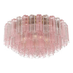 Eloria Glass Semi-Flush Ceiling Light in Gold Finish