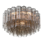 Eloria Glass Semi-Flush Ceiling Light in Gold Finish