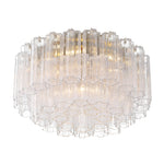 Eloria Glass Semi-Flush Ceiling Light in Gold Finish