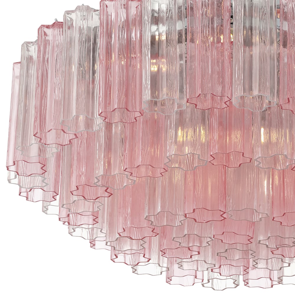 Eloria Glass Semi-Flush Ceiling Light in Gold Finish