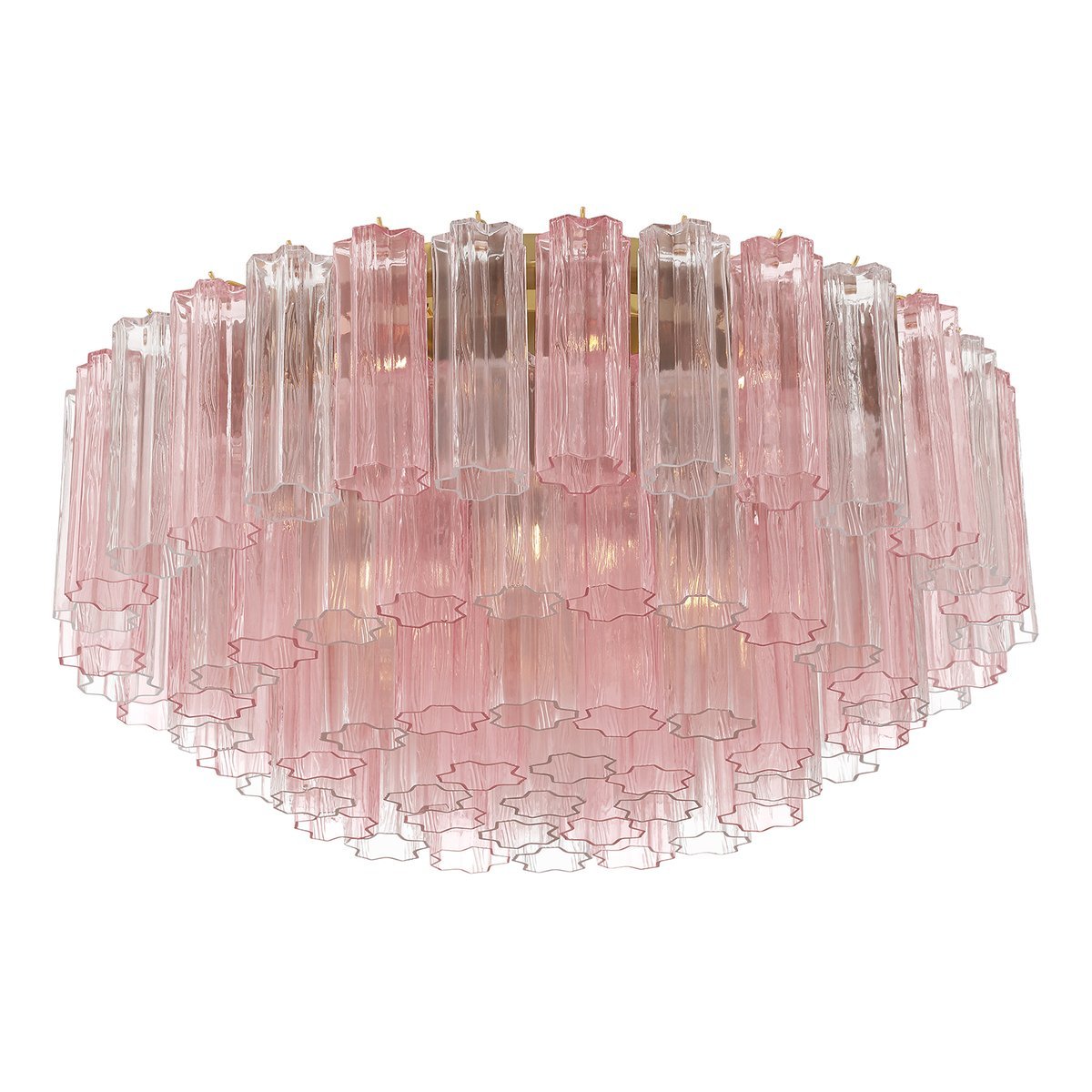 Eloria Glass Semi-Flush Ceiling Light in Gold Finish