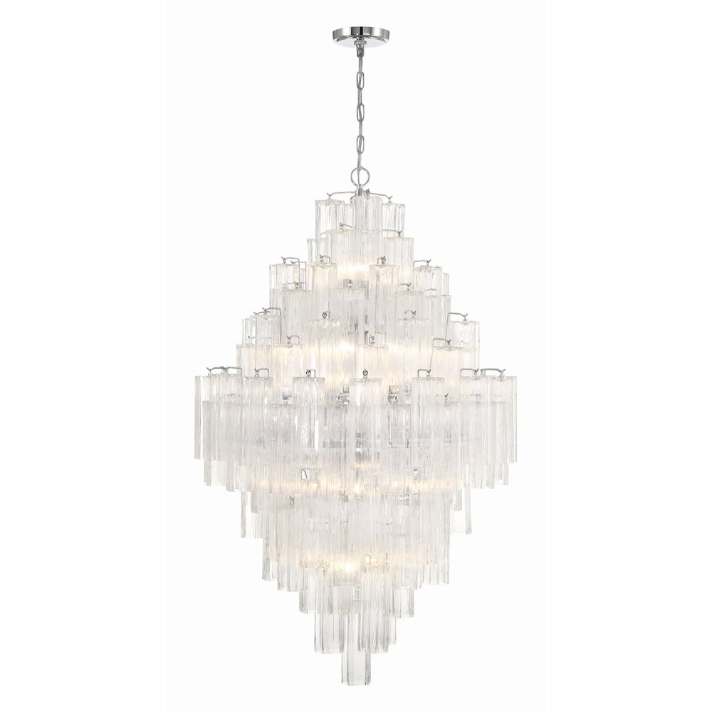 Eloria Glass Diamond Chandelier – Modern Murano Glass Pendant Light