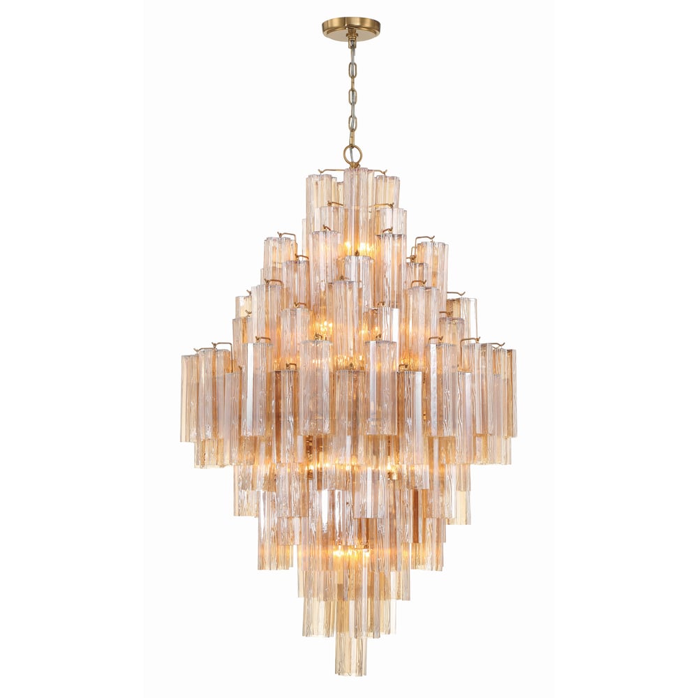 Eloria Glass Diamond Chandelier – Modern Murano Glass Pendant Light