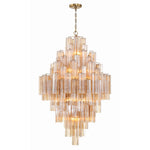Eloria Glass Diamond Chandelier – Modern Murano Glass Pendant Light