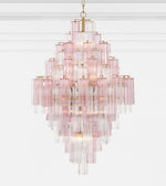 Eloria Glass Diamond Chandelier – Modern Murano Glass Pendant Light
