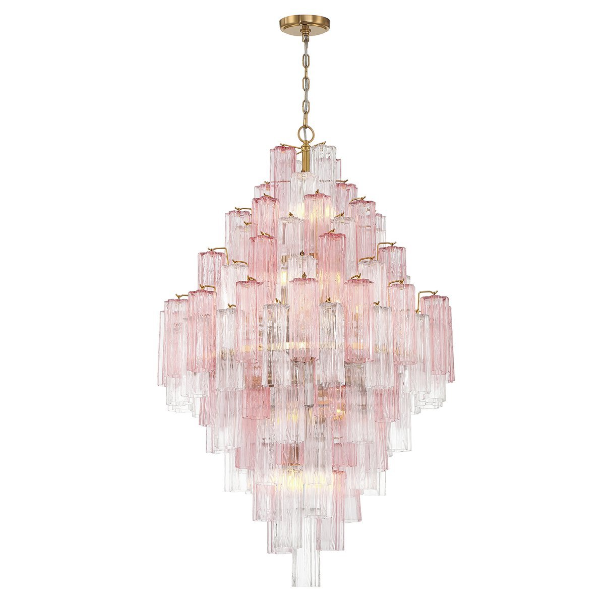 Eloria Glass Diamond Chandelier – Modern Murano Glass Pendant Light