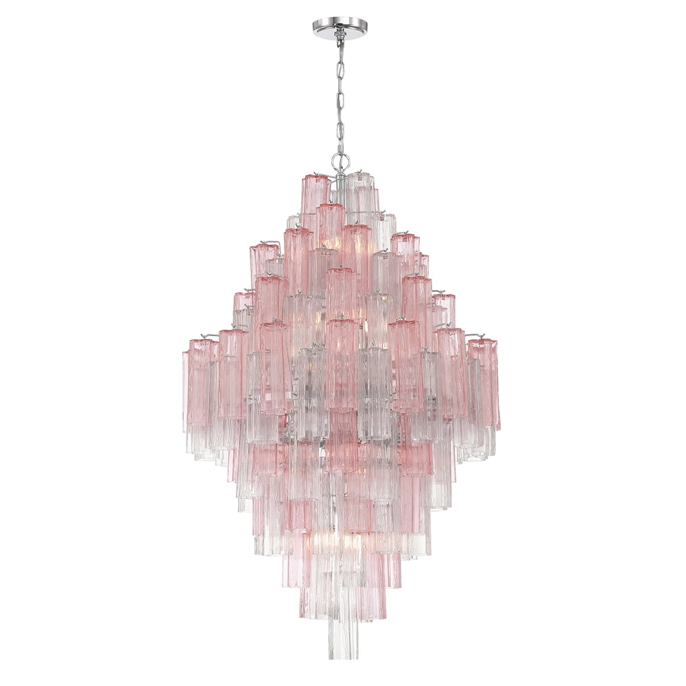 Eloria Glass Diamond Chandelier – Modern Murano Glass Pendant Light