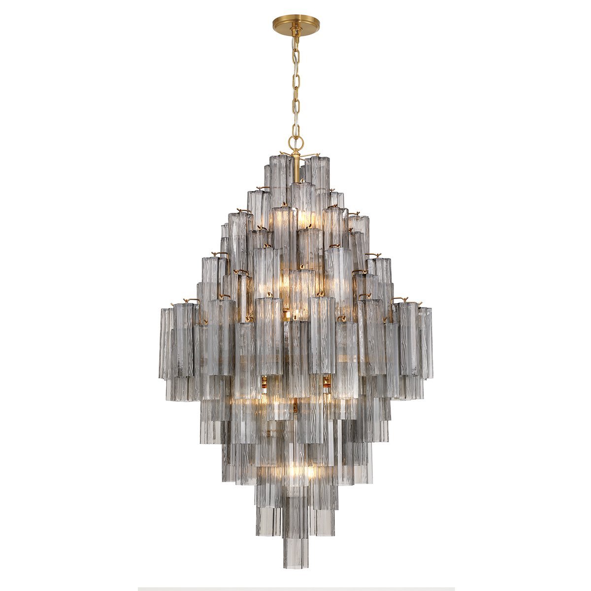 Eloria Glass Diamond Chandelier – Modern Murano Glass Pendant Light