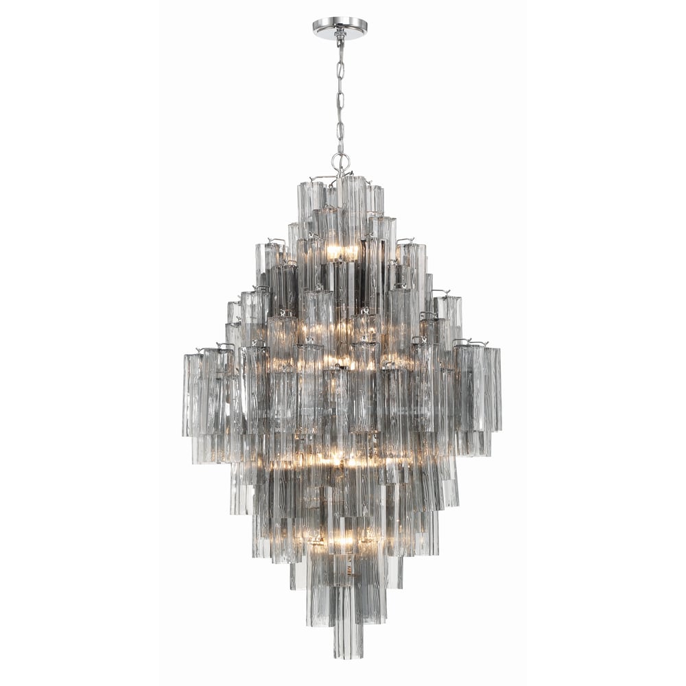 Eloria Glass Diamond Chandelier – Modern Murano Glass Pendant Light