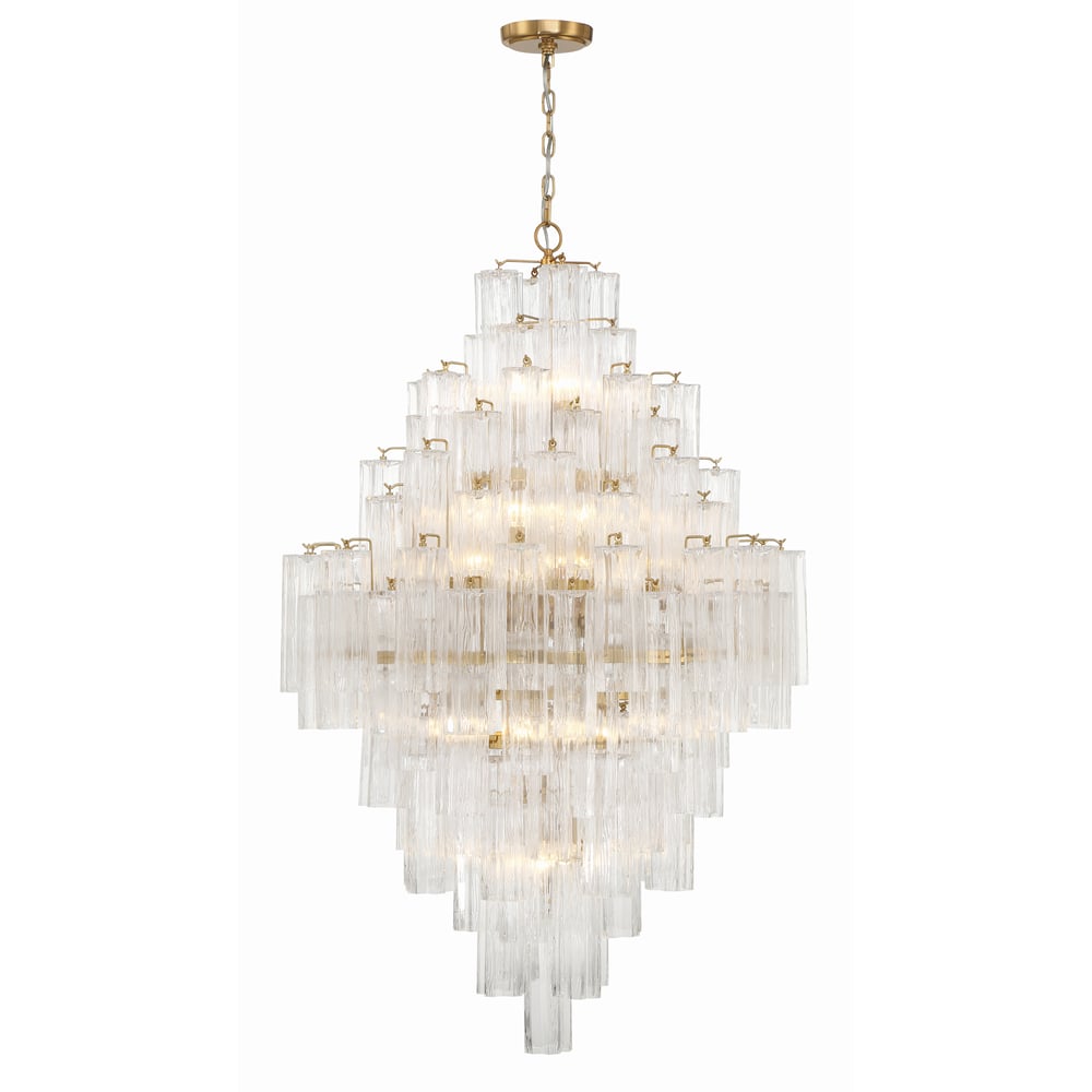 Eloria Glass Diamond Chandelier – Modern Murano Glass Pendant Light