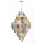 Eloria Glass Diamond Chandelier – Modern Murano Glass Pendant Light