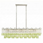 Eloria Glass Linear Chandelier – Modern Fluted Glass Pendant Light