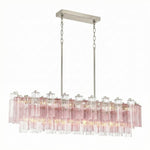 Eloria Glass Linear Chandelier – Modern Fluted Glass Pendant Light