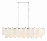 Eloria Glass Linear Chandelier – Modern Fluted Glass Pendant Light