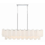 Eloria Glass Linear Chandelier – Modern Fluted Glass Pendant Light