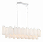 Eloria Glass Linear Chandelier – Modern Fluted Glass Pendant Light