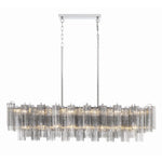 Eloria Glass Linear Chandelier – Modern Fluted Glass Pendant Light