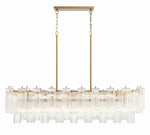 Eloria Glass Linear Chandelier – Modern Fluted Glass Pendant Light