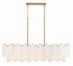 Eloria Glass Linear Chandelier – Modern Fluted Glass Pendant Light