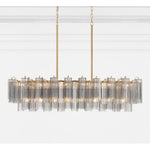Eloria Glass Linear Chandelier – Modern Fluted Glass Pendant Light