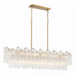 Eloria Glass Linear Chandelier – Modern Fluted Glass Pendant Light