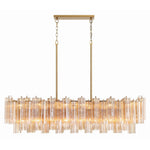 Eloria Glass Linear Chandelier – Modern Fluted Glass Pendant Light