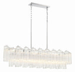 Eloria Glass Linear Chandelier – Modern Fluted Glass Pendant Light