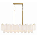 Eloria Glass Linear Chandelier – Modern Fluted Glass Pendant Light