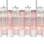 Eloria Glass Linear Chandelier – Modern Fluted Glass Pendant Light