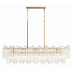 Eloria Glass Linear Chandelier – Modern Fluted Glass Pendant Light