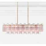 Eloria Glass Linear Chandelier – Modern Fluted Glass Pendant Light