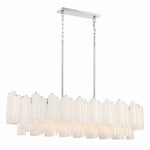 Eloria Glass Linear Chandelier – Modern Fluted Glass Pendant Light