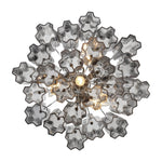 Eloria Glass Chandelier – Modern Fluted Glass Pendant Light, Gold Finish