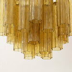Liora Glass Chandelier – Modern Gold Accent Pendant Light for Dining Room and Living Room